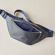 Men's waist bag 'Foster' (Dark blue). Waist Bag. DragonBags - Rucksack leather. My Livemaster. Фото №5