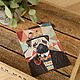 Set of postcards with the pug. 4 pieces, Cards, Moscow,  Фото №1