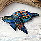 Brooch ' Bright sea turtle, blue, sea, sea, bright'. Brooches. greenfox-23. Online shopping on My Livemaster.  Фото №2