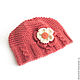 Order Knitted Hat and Snood for girls, coral. babyshop. Livemaster. . Hat and scarf set Фото №3