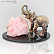Bronze elephant with manganocalcite gift for the head. Amulet. Miner premium - Ltd Moscow (mineralpremium). My Livemaster. Фото №5