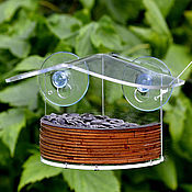 Дача и сад handmade. Livemaster - original item Bird feeder on the window 