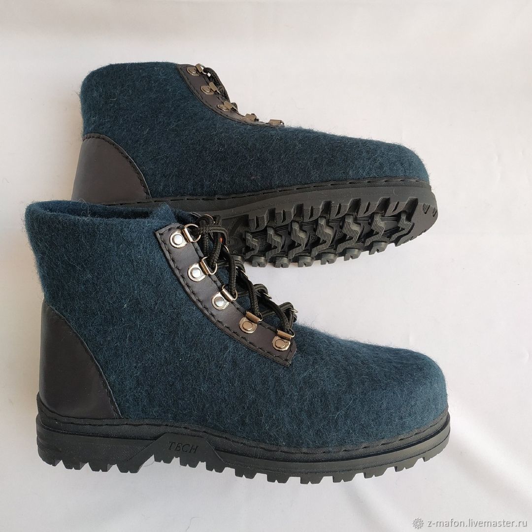 Ботинки мужские валяные Трек – заказать на Ярмарке Мастеров – K5WCARU ...