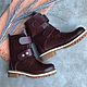 Women's Fashion shoes 'Bordeaux' beige with white edging two clasps, Boots, Moscow,  Фото №1