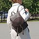  Backpack Women's Leather Beige Lassie Mod. R. 50-151. Backpacks. Natalia Kalinovskaya. My Livemaster. Фото №6