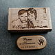 Wooden flash drive with engraving in a box, Flash drives, Barnaul,  Фото №1