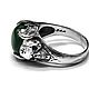 Перстень мужской из серебра Two Skulls SAR26-03-Jade. Кольца. Blacksilver. Ярмарка Мастеров.  Фото №5