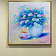 Order Still life with blue flowers Oil painting bouquet. kartina-sochi. Livemaster. . Pictures Фото №3