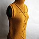 Безрукавка цвета охры. Жилеты. IRINA GRUDKINA Handmade Knitwear. Интернет-магазин Ярмарка Мастеров.  Фото №2
