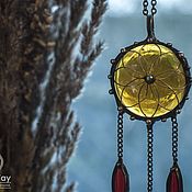 Украшения handmade. Livemaster - original item Glass Dream Pendant Yellow (p-030-01). Handmade.