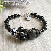 Украшения handmade. Livemaster - original item Black Tourmaline (Sherl/Spinel, bracelet). Handmade.