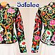 Exclusive women's leather jacket with embroidery. Outerwear Jackets. Jackets of genuine leather  Sofalee (sofalee). Online shopping on My Livemaster.  Фото №2