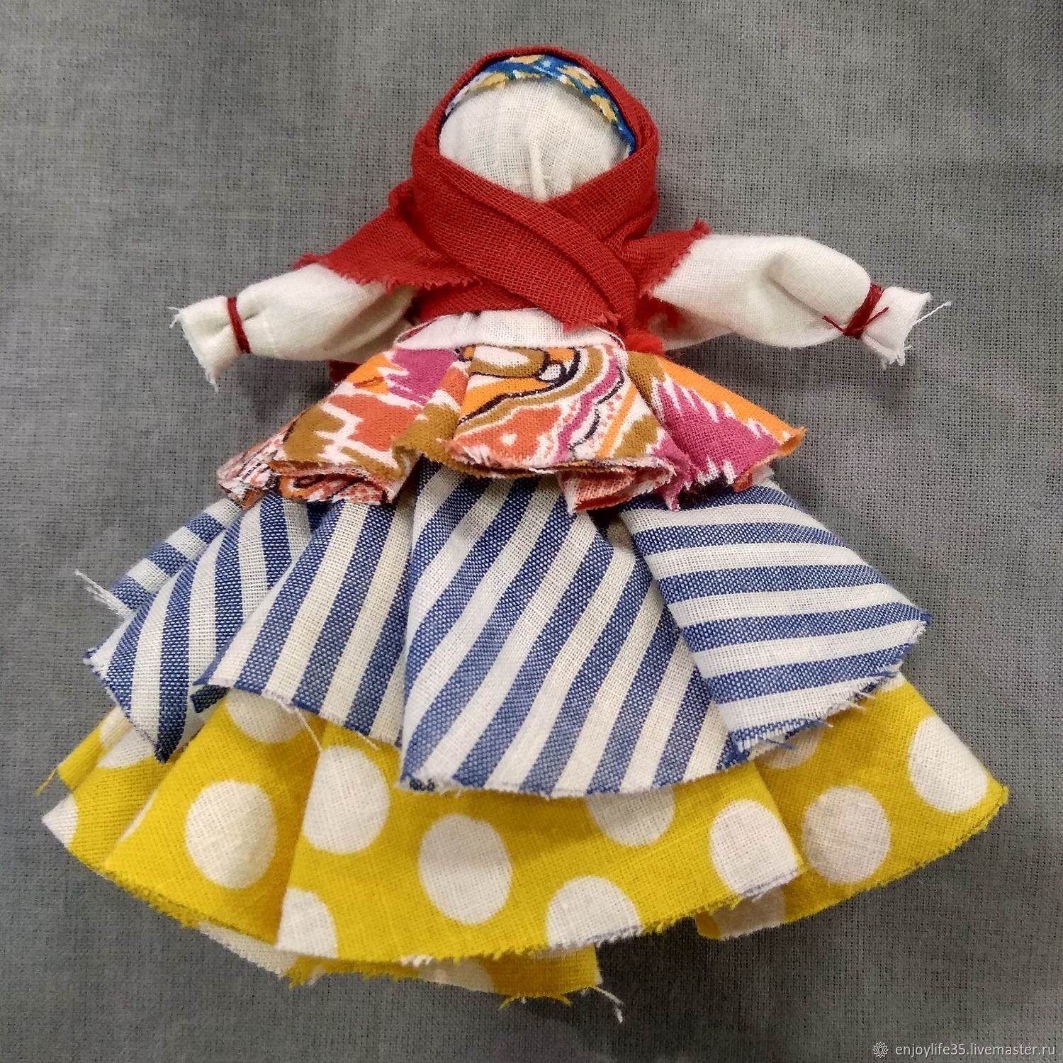 Кукла Оберег для дома из ткани Десятиручка Оберегающая