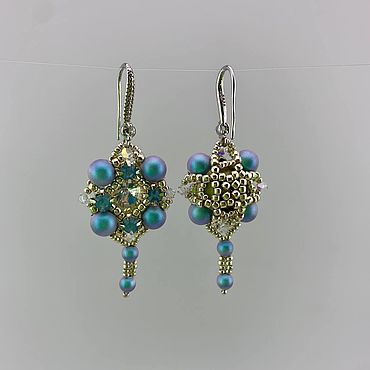 Серьги из бусин и кристаллов Swarovski. . Украшения ручной работы - Ярмарка Мастеров Украшения ручной работы. Ярмарка Мастеров - ручная работа Серьги из бусин и кристаллов Swarovski. Handmade.