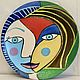  Decorative plate, oil painting. Based on Pablo Picasso, Plates, Moscow,  Фото №1