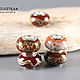 Горячий шоколад - набор 5 бусин lampwork Branzuletka - шармы браслет. Комплекты украшений. Чигвинцева Ирина Lampwork (Branzuletka). Ярмарка Мастеров.  Фото №4