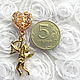 Pendientes de Cupido, Ritzy Couture, Estados Unidos, corazón, Cupido, regalo de amor, amor. Vintage earrings. Raritet. My Livemaster. Фото №6