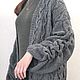 Кардиган меланжевый серый вязаный. Кардиганы. Sweater Star Вязание на заказ.. Ярмарка Мастеров.  Фото №4
