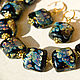 'Elegance Raku' beads and earrings lampwork, Jewelry Sets, St. Petersburg,  Фото №1