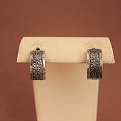 Винтаж: Серьги винтажные: Серебряные серьги Коты, серебро 925