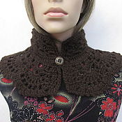 Аксессуары handmade. Livemaster - original item Shirt front - shoulder strap in dark brown, half-fur.. Handmade.