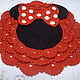 Gift baby kit knitted Minnie mouse pad basket pillow. Pillow. knitted handmade rugs (kovrik-makrame). My Livemaster. Фото №5