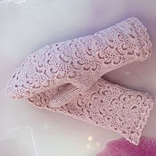 Аксессуары handmade. Livemaster - original item Mittens in pearl pink.. Handmade.