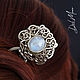 Hairpin with moonstone 'Moon Flower' #3, Hairpin, St. Petersburg,  Фото №1