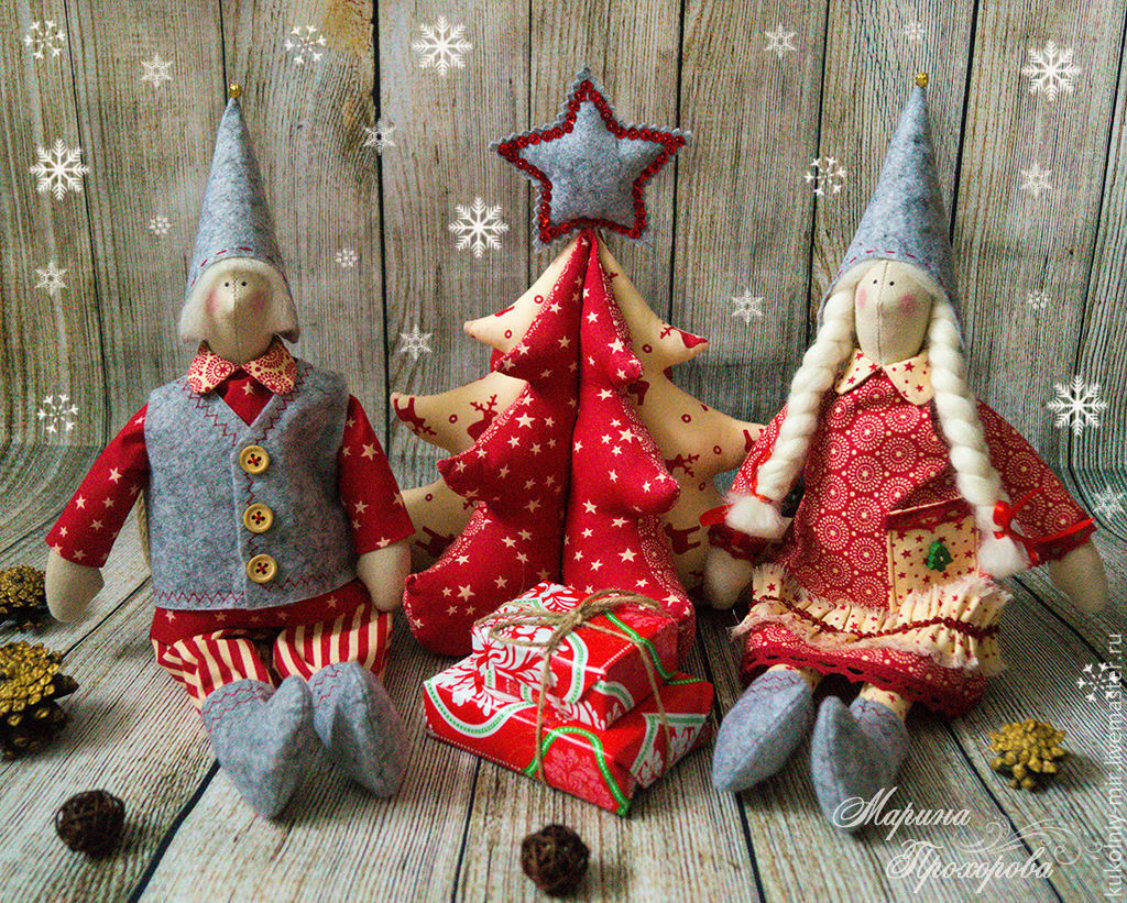 Tilda Dolls handmade Livemaster handmade Buy Set of Christmas Gnome and Knopochka in