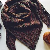 Аксессуары handmade. Livemaster - original item Shawl triangular openwork wool. Handmade.