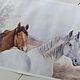 Watercolor painting ash October (red ash horse couple), Pictures, Yuzhno-Uralsk,  Фото №1