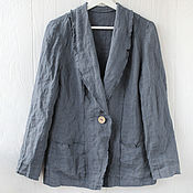 Одежда handmade. Livemaster - original item Smoky linen jacket with open edges. Handmade.