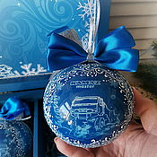 Для дома и интерьера handmade. Livemaster - original item Set of 4 Christmas balls with logo and picture of the customer. Handmade.