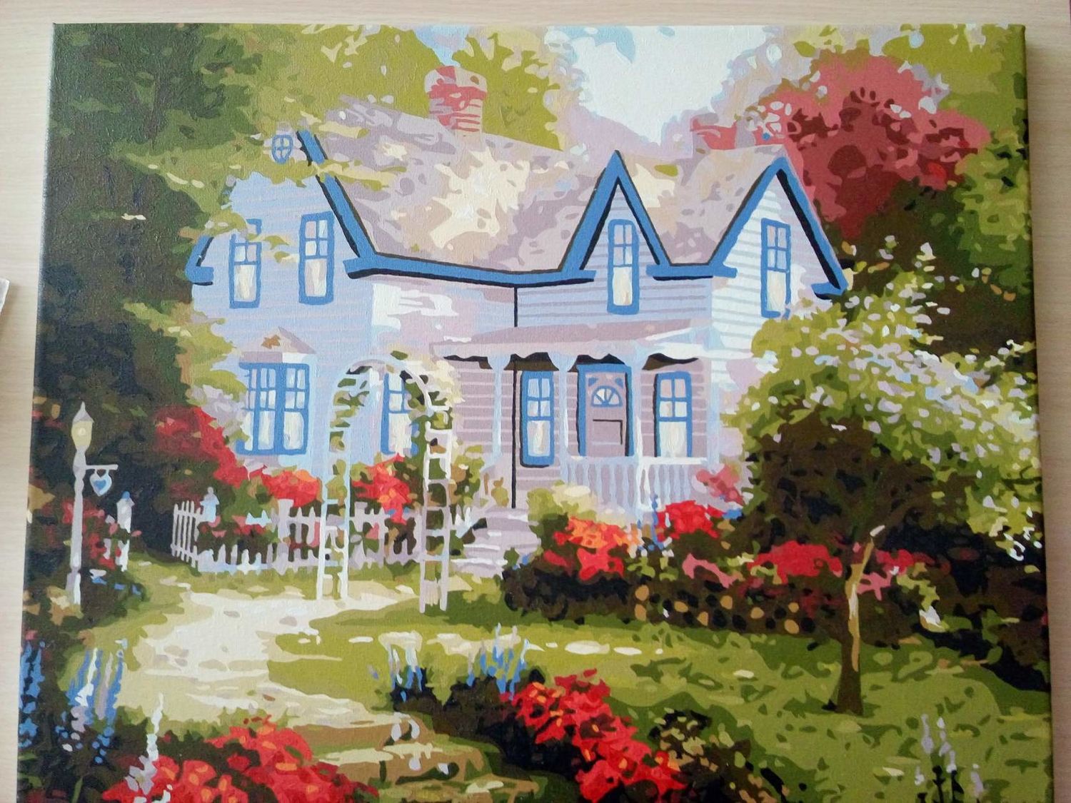 Дом в зелени 40*50
