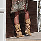 Order boots: FIORE Beige / Perforated Handmade Summer Boots. Febe-handmade. Livemaster. . High Boots Фото №3