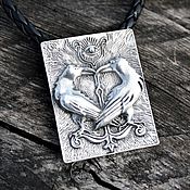 Украшения handmade. Livemaster - original item Odin`s crows pendant 925 silver. Handmade.