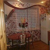 шторы для кухни или спальни в стиле шебби или прованс из хлопка