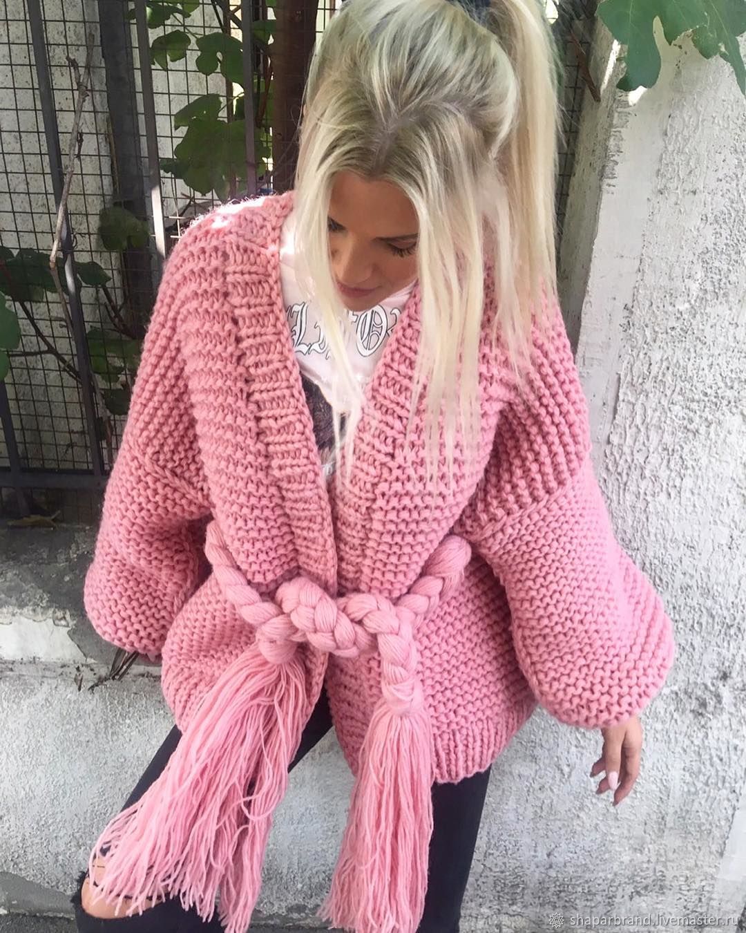 pink cardigans