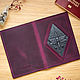 Passport cover made of leather 'Mehendi'. Bordeaux. Passport cover. WoobbyArt. Online shopping on My Livemaster.  Фото №2