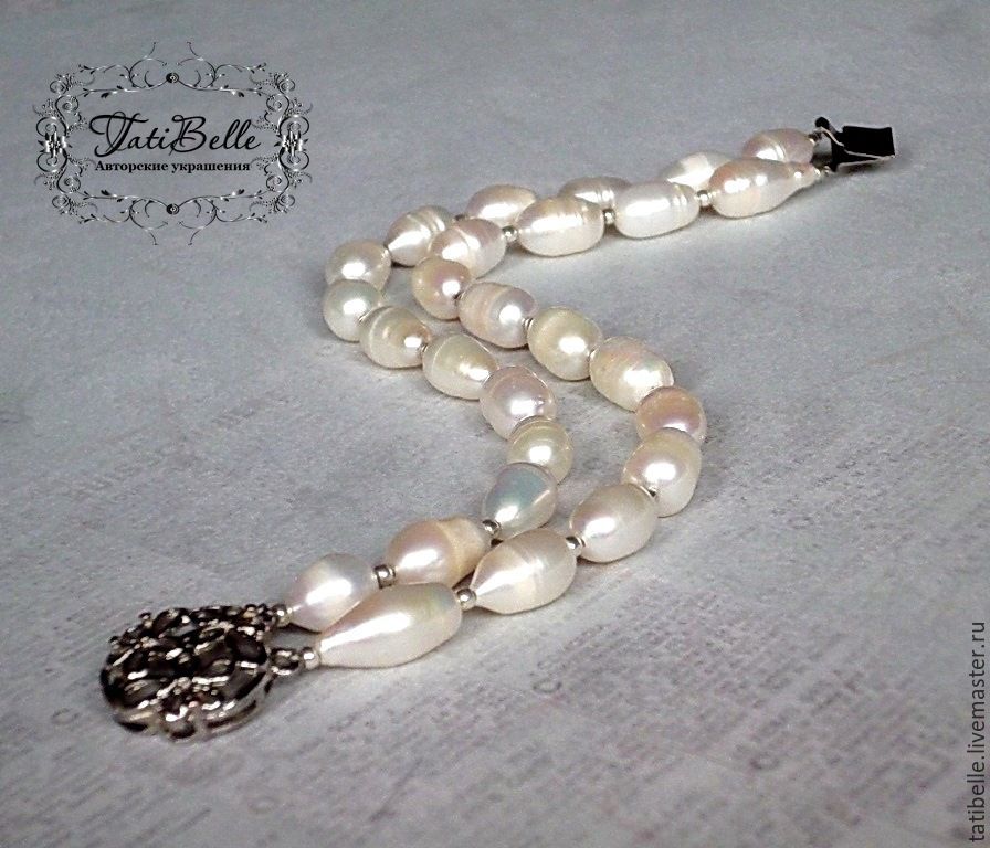 Bracelet 'White Nights' of pearls, Bead bracelet, Moscow,  Фото №1