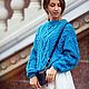 Order Jerseys: Women's knitted sweater Mix oversize turquoise to order. Kardigan sviter - женский вязаный свитер кардиган оверсайз. Livemaster. . Sweaters Фото №3