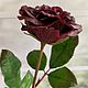 Роза тёмная из полимерной глины, Цветы, Обнинск,  Фото №1