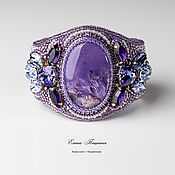 Украшения handmade. Livemaster - original item Purple bracelet with charoite extra purple color. Handmade.
