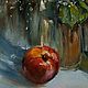 Picture.Oil.. Roses and Apple ,oil on canvas 50 by 40, Pictures, Nizhny Novgorod,  Фото №1