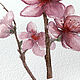 'Pollinated by beauty' watercolor (flowers, sakura, pink). Pictures. Nadezda Perova. Online shopping on My Livemaster.  Фото №2