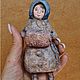 Елочная игрушка "Девочка с муфтой ", Интерьерная кукла, Алматы,  Фото №1