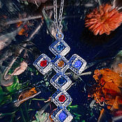Винтаж handmade. Livemaster - original item October. Cross-pendant on a chain. England.. Handmade.