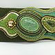 Elastic Waistband Female Embroidered Wide Khaki Green. Belt. Natalia Luzik Jewelry&Accessories (nataluzik). My Livemaster. Фото №5