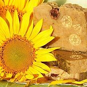 Косметика ручной работы. Ярмарка Мастеров - ручная работа Мыло с нуля натуральное  Календула и подсолнух желтый. Handmade.