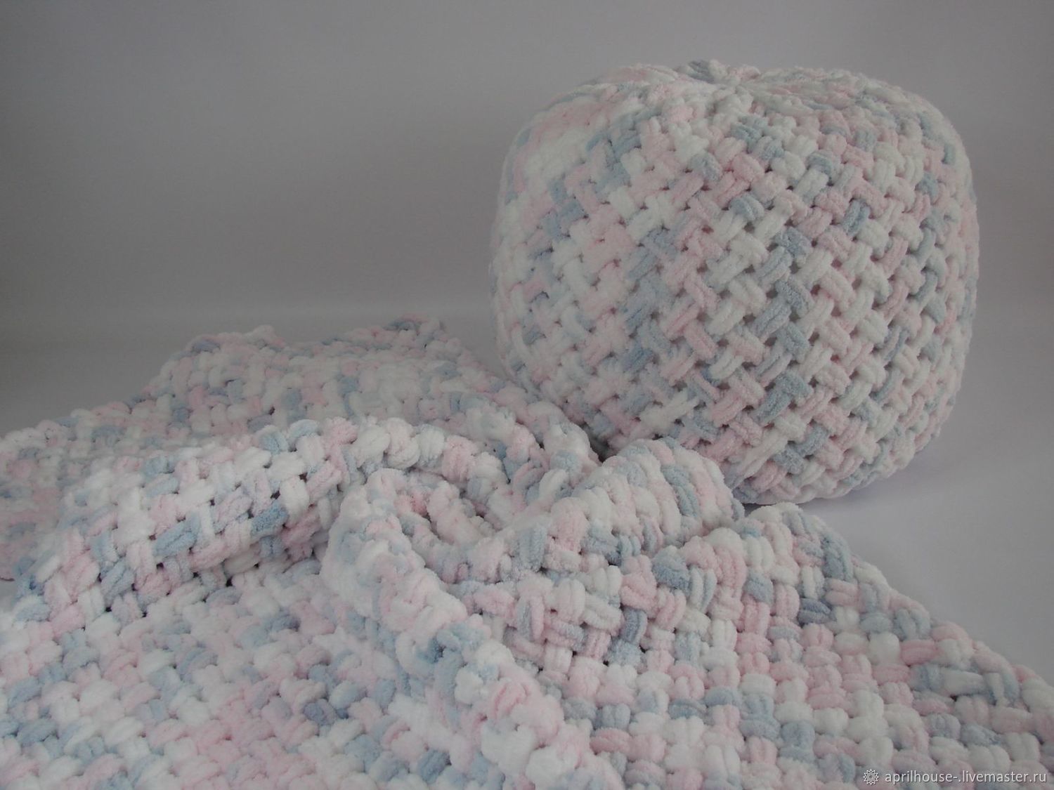 Плед детский из пряжи Ализе Пуффи в интернет-магазине на Ярмарке ...